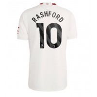 Manchester United Marcus Rashford #10 Tretí futbalový dres 2023-24 Krátky Rukáv